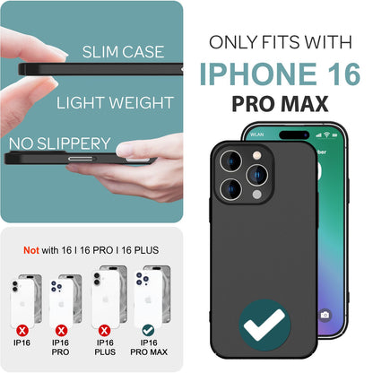 NALIA Ultra Slim Hardcase für iPhone 16 Pro Max – Anti-Fingerabdruck & 0.5mm Dünn – PUREFIT (Matt & Leicht) – Marke aus Berlin