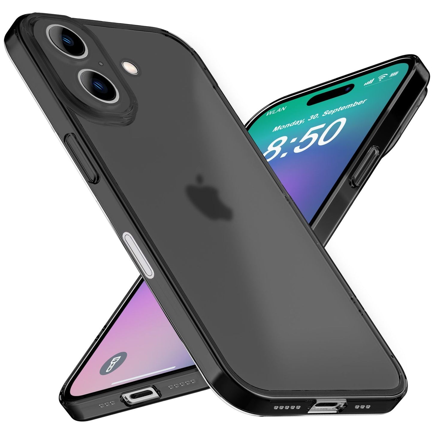 NALIA Ultra Slim Hardcase für iPhone 16 – Matt-Transparent & 0.3mm Dünn – PHANTOM (Dünnes Cover & Kamera-Vollschutz) – Marke aus Berlin