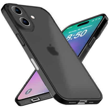 NALIA Ultra Slim Hardcase für iPhone 16 – Matt-Transparent & 0.3mm Dünn – PHANTOM (Dünnes Cover & Kamera-Vollschutz) – Marke aus Berlin