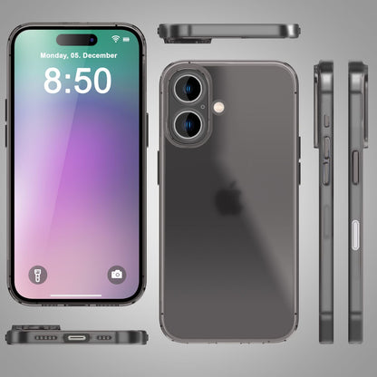 NALIA Ultra Slim Hardcase für iPhone 16 – Matt-Transparent & 0.3mm Dünn – PHANTOM (Dünnes Cover & Kamera-Vollschutz) – Marke aus Berlin