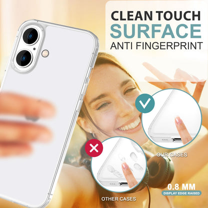 NALIA Ultra Slim Hardcase für iPhone 16 Plus – Matt-Transparent & 0.3mm Dünn – PHANTOM (Dünnes Cover & Kamera-Vollschutz) – Marke aus Berlin