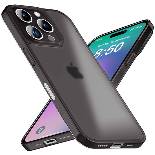 NALIA Ultra Slim Hardcase für iPhone 16 Pro – Matt-Transparent & 0.3mm Dünn – PHANTOM (Dünnes Cover & Kamera-Vollschutz) – Marke aus Berlin