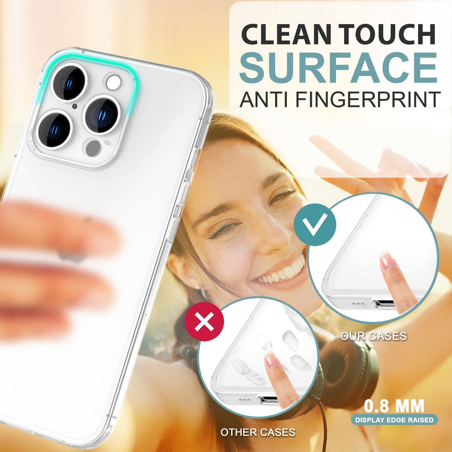 NALIA Ultra Slim Hardcase für iPhone 16 Pro – Matt-Transparent & 0.3mm Dünn – PHANTOM (Dünnes Cover & Kamera-Vollschutz) – Marke aus Berlin
