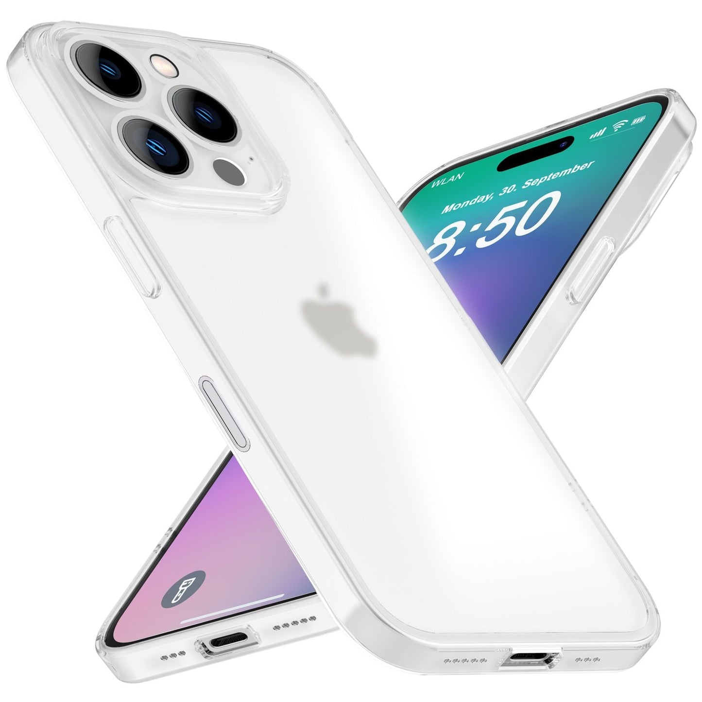 NALIA Ultra Slim Hardcase für iPhone 16 Pro Max – Matt-Transparent & 0.3mm Dünn – PHANTOM (Dünnes Cover & Kamera-Vollschutz) – Marke aus Berlin