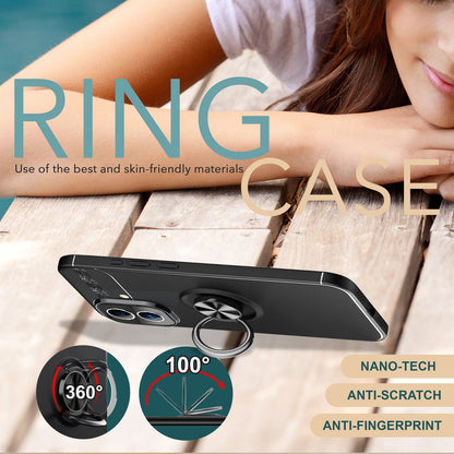 NALIA Ringhülle für iPhone 16 – Ring-Ständer 360° & für Magnet-Halter – GRIP360 (Mattiertes Silikon Case) – Marke aus Berlin