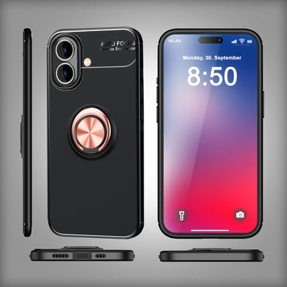 NALIA Ringhülle für iPhone 16 – Ring-Ständer 360° & für Magnet-Halter – GRIP360 (Mattiertes Silikon Case) – Marke aus Berlin