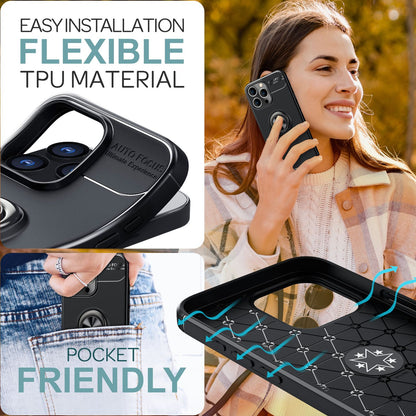 NALIA Ringhülle für iPhone 16 Pro – Ring-Ständer 360° & für Magnet-Halter – GRIP360 (Mattiertes Silikon Case) – Marke aus Berlin
