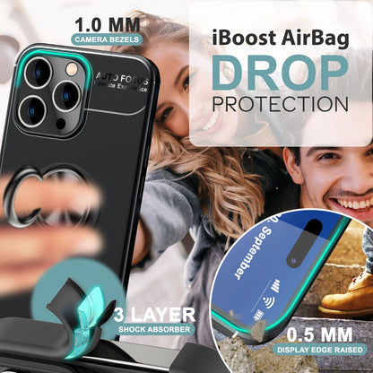 NALIA Ringhülle für iPhone 16 Pro Max – Ring-Ständer 360° & für Magnet-Halter – GRIP360 (Mattiertes Silikon Case) – Marke aus Berlin