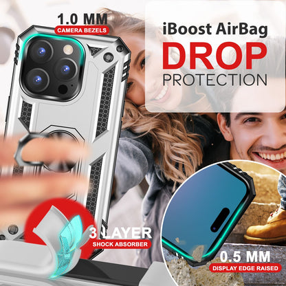 NALIA Panzerhülle für iPhone 16 Pro Max – Ring-Ständer 360° & Magnet-Halterung Kompatibel – RINGDEFEND (Stoßfestes Outdoor Case) – Marke aus Berlin