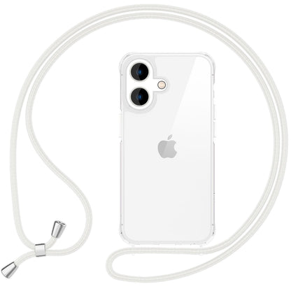 NALIA Handykette für iPhone 16 – Transparentes Hybrid-Case & Band – HANGIT PRO (Anti-Gelb Rückseite & Verstellbar) – Marke aus Berlin