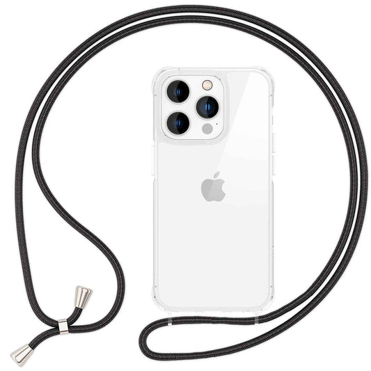 NALIA Handykette für iPhone 16 Pro Max – Transparentes Hybrid-Case & Band – HANGIT PRO (Anti-Gelb Rückseite & Verstellbar) – Marke aus Berlin