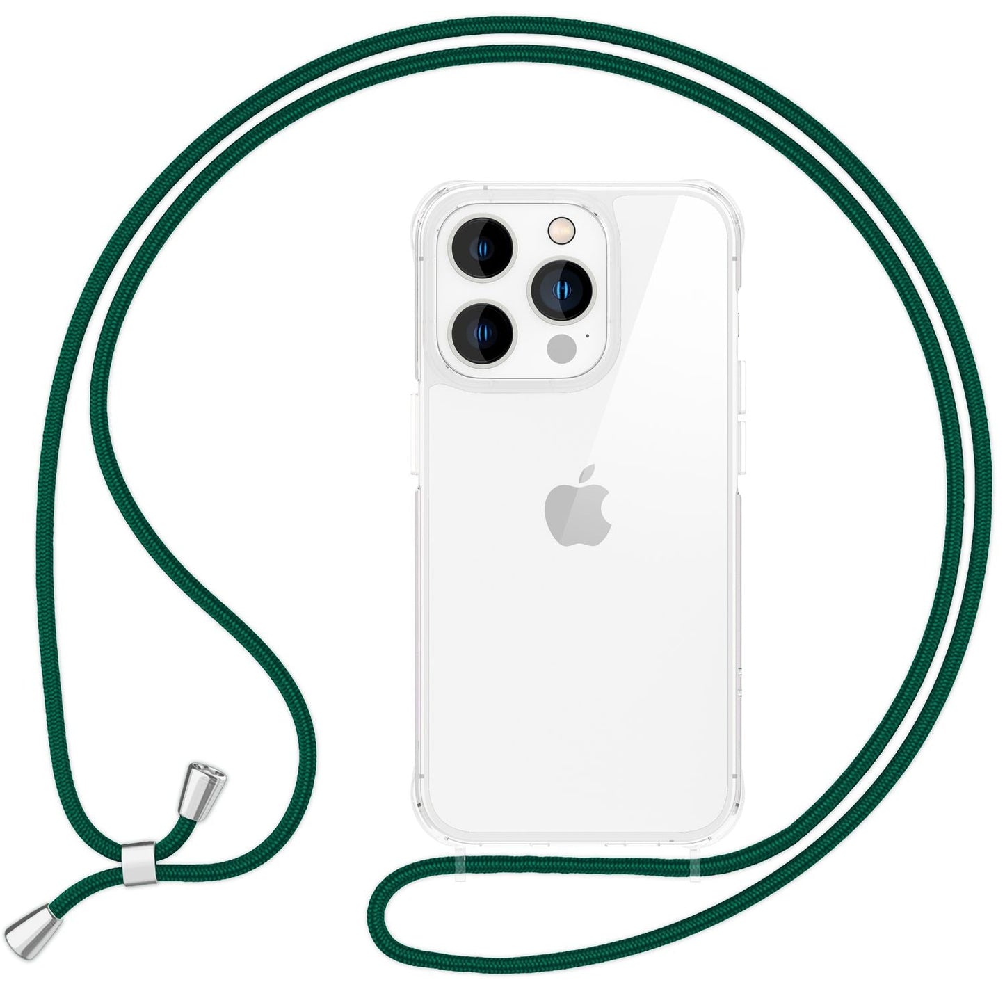 NALIA Handykette für iPhone 16 Pro Max – Transparentes Hybrid-Case & Band – HANGIT PRO (Anti-Gelb Rückseite & Verstellbar) – Marke aus Berlin