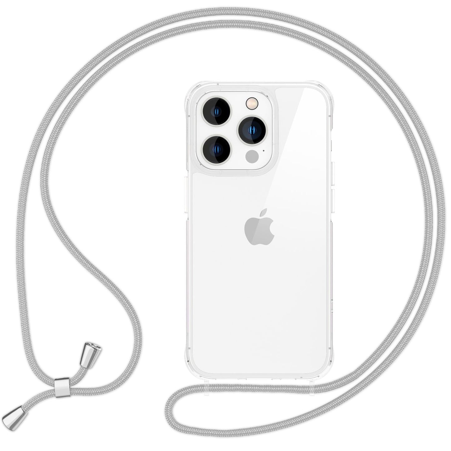 NALIA Handykette für iPhone 16 Pro Max – Transparentes Hybrid-Case & Band – HANGIT PRO (Anti-Gelb Rückseite & Verstellbar) – Marke aus Berlin