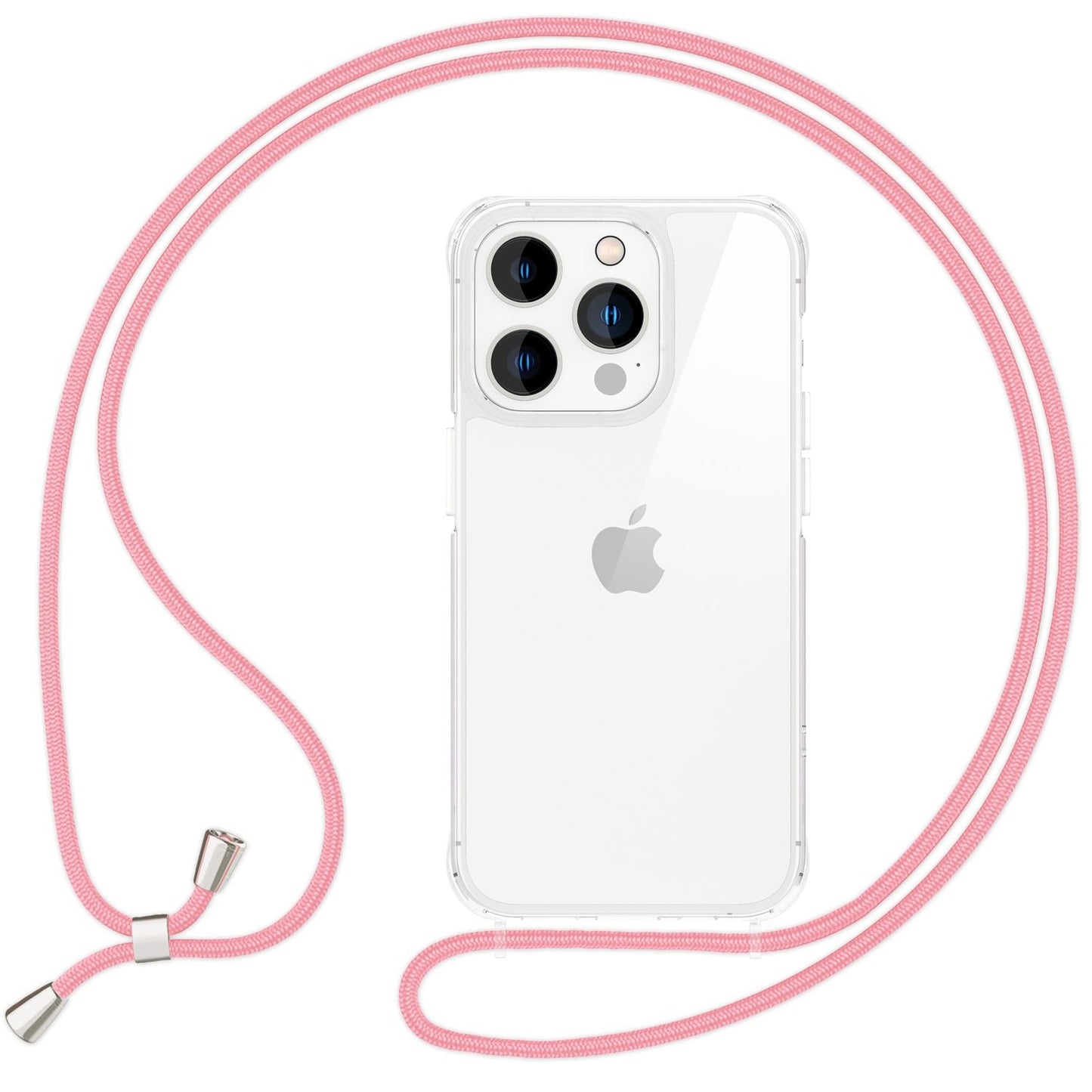 NALIA Handykette für iPhone 16 Pro Max – Transparentes Hybrid-Case & Band – HANGIT PRO (Anti-Gelb Rückseite & Verstellbar) – Marke aus Berlin
