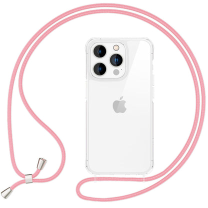 NALIA Handykette für iPhone 16 Pro Max – Transparentes Hybrid-Case & Band – HANGIT PRO (Anti-Gelb Rückseite & Verstellbar) – Marke aus Berlin