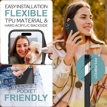 NALIA Matte Handyhülle für iPhone 16 – Stoßfester Silikon-Rahmen & Semi-Transparent – FUZION (Anti-Fingerprint Case) – Marke aus Berlin