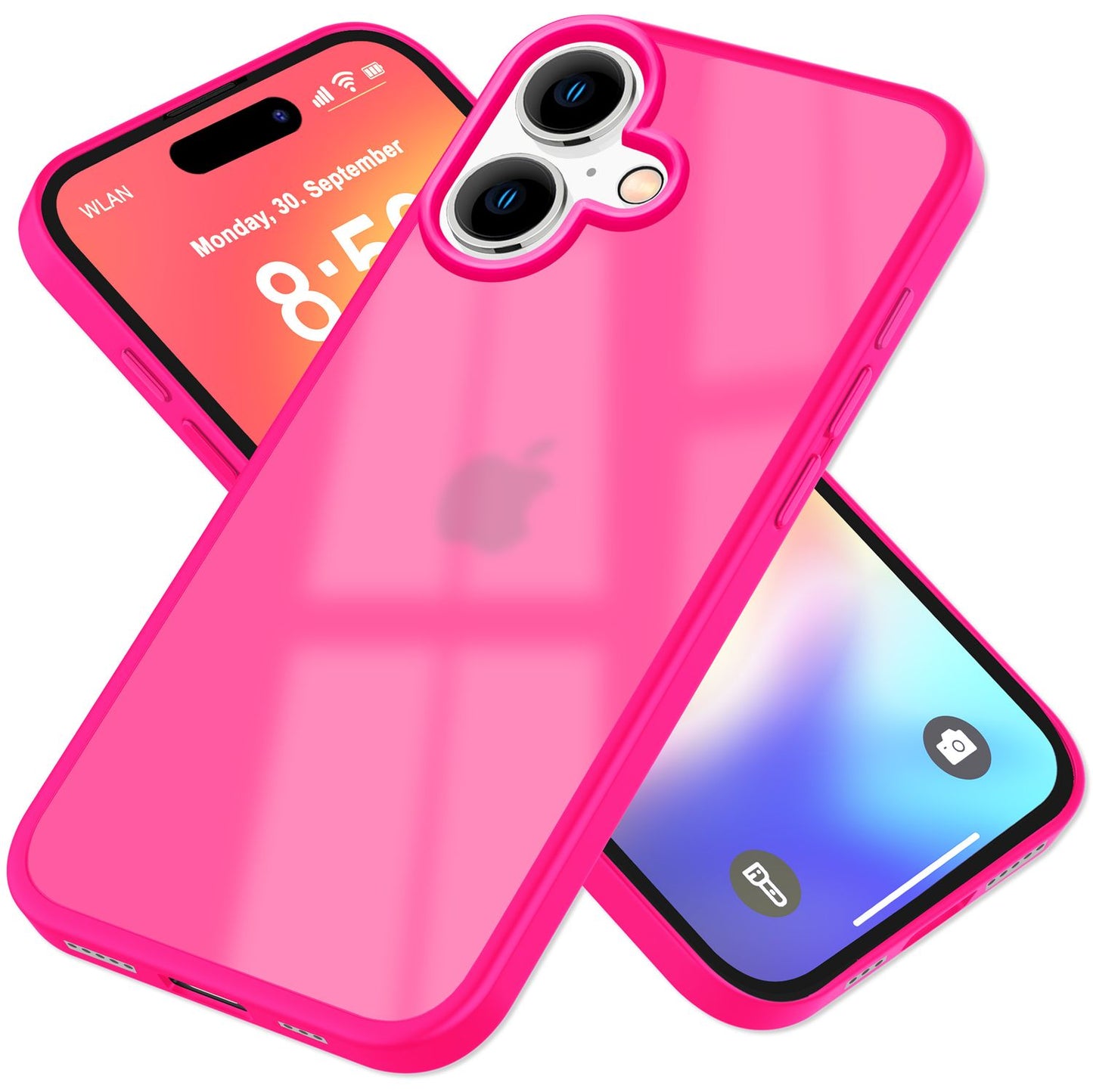 NALIA Matte Handyhülle für iPhone 16 – Stoßfester Silikon-Rahmen & Semi-Transparent – FUZION (Anti-Fingerprint Case) – Marke aus Berlin