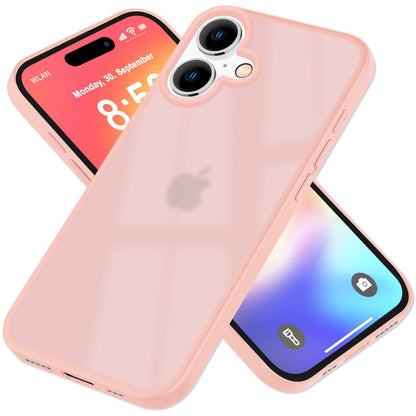 NALIA Matte Handyhülle für iPhone 16 – Stoßfester Silikon-Rahmen & Semi-Transparent – FUZION (Anti-Fingerprint Case) – Marke aus Berlin