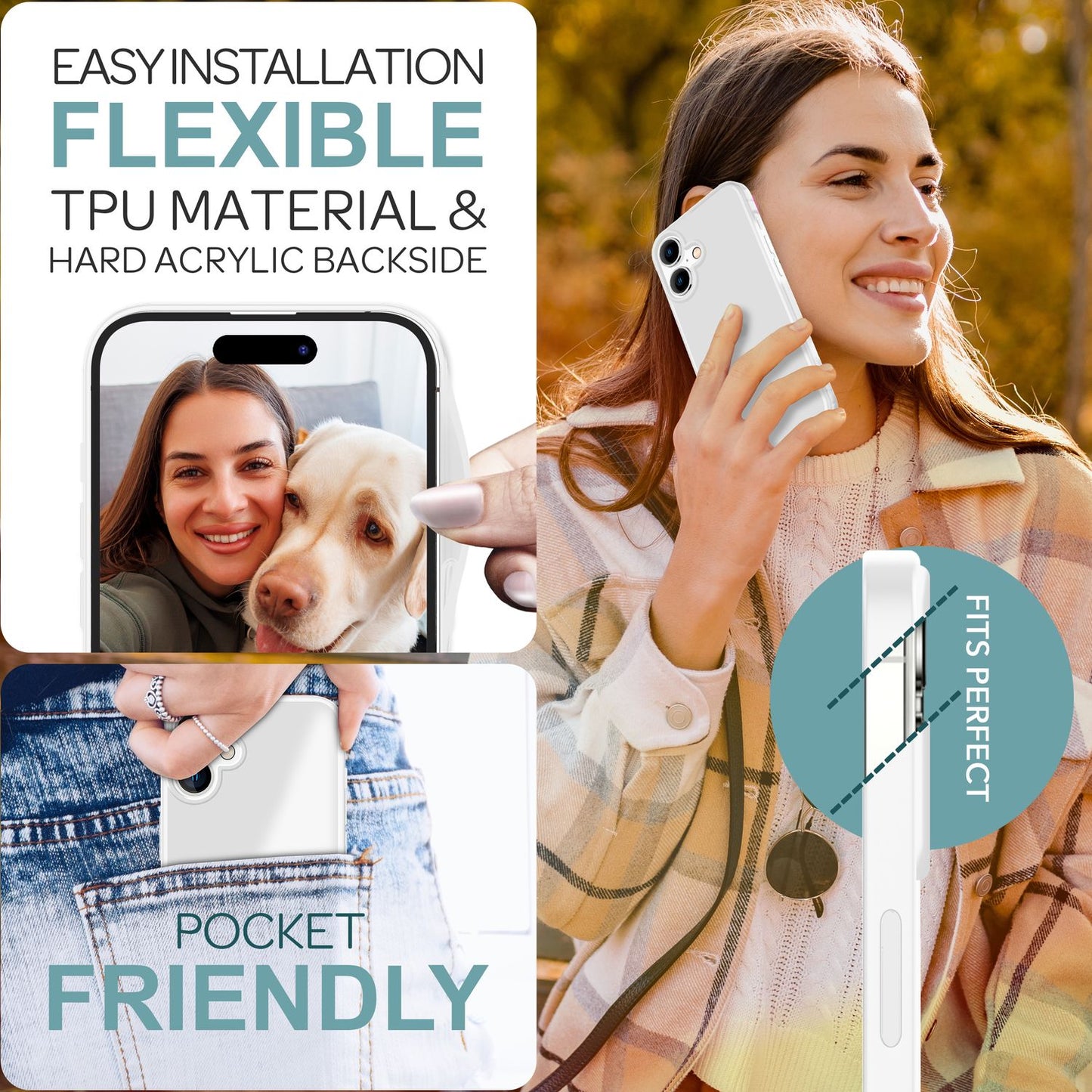 NALIA Matte Handyhülle für iPhone 16 – Stoßfester Silikon-Rahmen & Semi-Transparent – FUZION (Anti-Fingerprint Case) – Marke aus Berlin