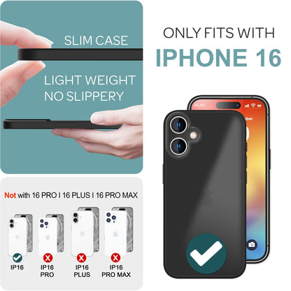 NALIA Matte Handyhülle für iPhone 16 – Stoßfester Silikon-Rahmen & Semi-Transparent – FUZION (Anti-Fingerprint Case) – Marke aus Berlin