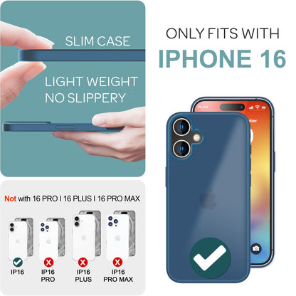 NALIA Matte Handyhülle für iPhone 16 – Stoßfester Silikon-Rahmen & Semi-Transparent – FUZION (Anti-Fingerprint Case) – Marke aus Berlin