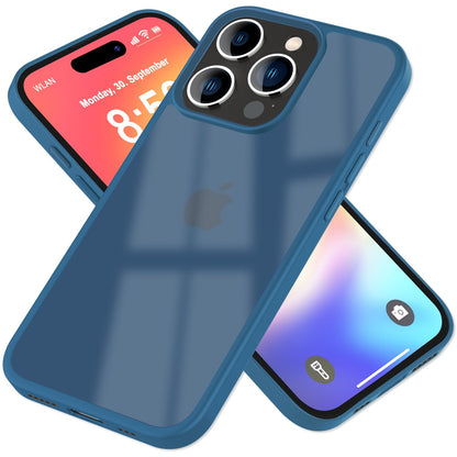 NALIA Matte Handyhülle für iPhone 16 Pro – Stoßfester Silikon-Rahmen & Semi-Transparent – FUZION (Anti-Fingerprint Case) – Marke aus Berlin