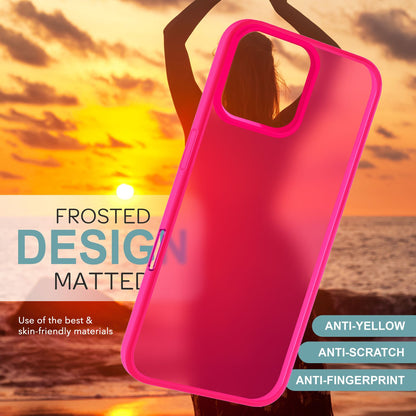 NALIA Matte Handyhülle für iPhone 16 Pro – Stoßfester Silikon-Rahmen & Semi-Transparent – FUZION (Anti-Fingerprint Case) – Marke aus Berlin