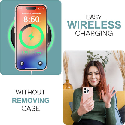NALIA Matte Handyhülle für iPhone 16 Pro – Stoßfester Silikon-Rahmen & Semi-Transparent – FUZION (Anti-Fingerprint Case) – Marke aus Berlin