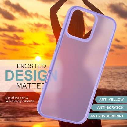 NALIA Matte Handyhülle für iPhone 16 Pro – Stoßfester Silikon-Rahmen & Semi-Transparent – FUZION (Anti-Fingerprint Case) – Marke aus Berlin