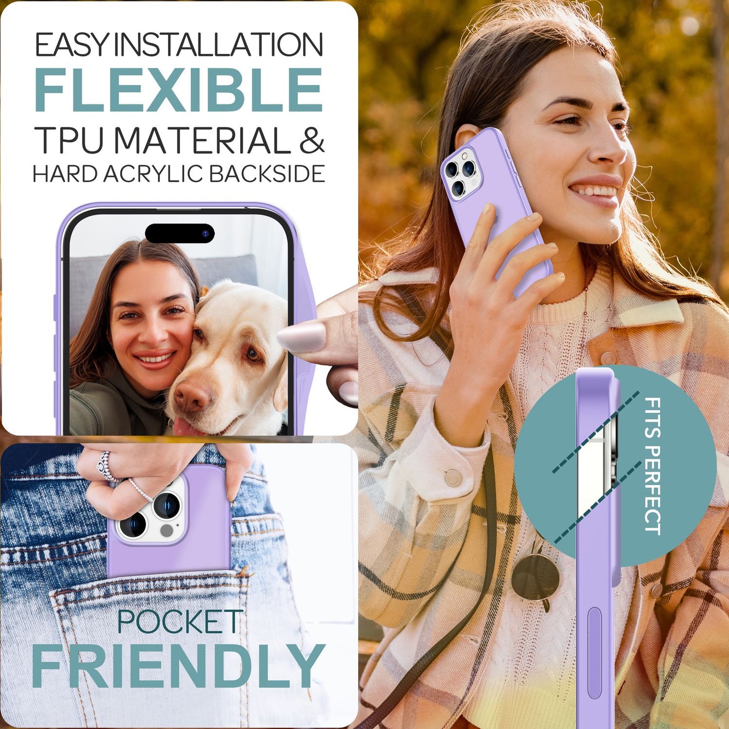 NALIA Matte Handyhülle für iPhone 16 Pro – Stoßfester Silikon-Rahmen & Semi-Transparent – FUZION (Anti-Fingerprint Case) – Marke aus Berlin