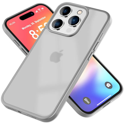 NALIA Matte Handyhülle für iPhone 16 Pro – Stoßfester Silikon-Rahmen & Semi-Transparent – FUZION (Anti-Fingerprint Case) – Marke aus Berlin
