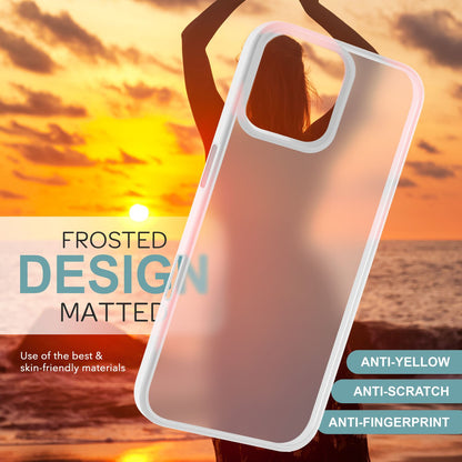 NALIA Matte Handyhülle für iPhone 16 Pro – Stoßfester Silikon-Rahmen & Semi-Transparent – FUZION (Anti-Fingerprint Case) – Marke aus Berlin