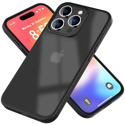 NALIA Matte Handyhülle für iPhone 16 Pro Max – Stoßfester Silikon-Rahmen & Semi-Transparent – FUZION (Anti-Fingerprint Case) – Marke aus Berlin