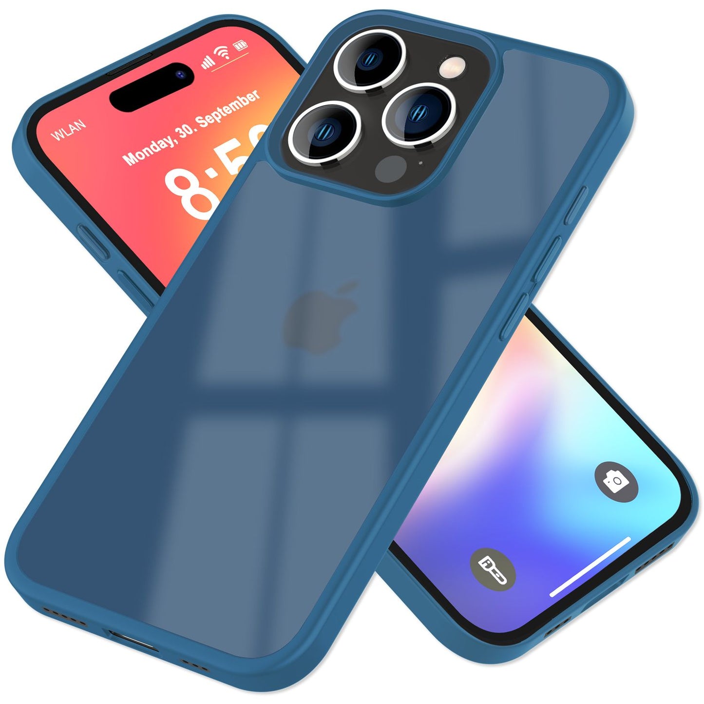 NALIA Matte Handyhülle für iPhone 16 Pro Max – Stoßfester Silikon-Rahmen & Semi-Transparent – FUZION (Anti-Fingerprint Case) – Marke aus Berlin