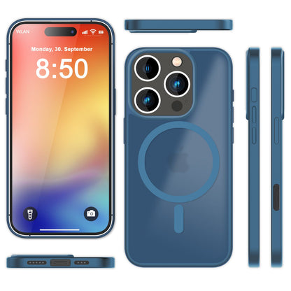 NALIA Matte Handyhülle für iPhone 16 Pro Max – Stoßfester Silikon-Rahmen & Semi-Transparent – FUZION (Anti-Fingerprint Case) – Marke aus Berlin