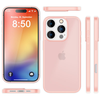 NALIA Matte Handyhülle für iPhone 16 Pro Max – Stoßfester Silikon-Rahmen & Semi-Transparent – FUZION (Anti-Fingerprint Case) – Marke aus Berlin