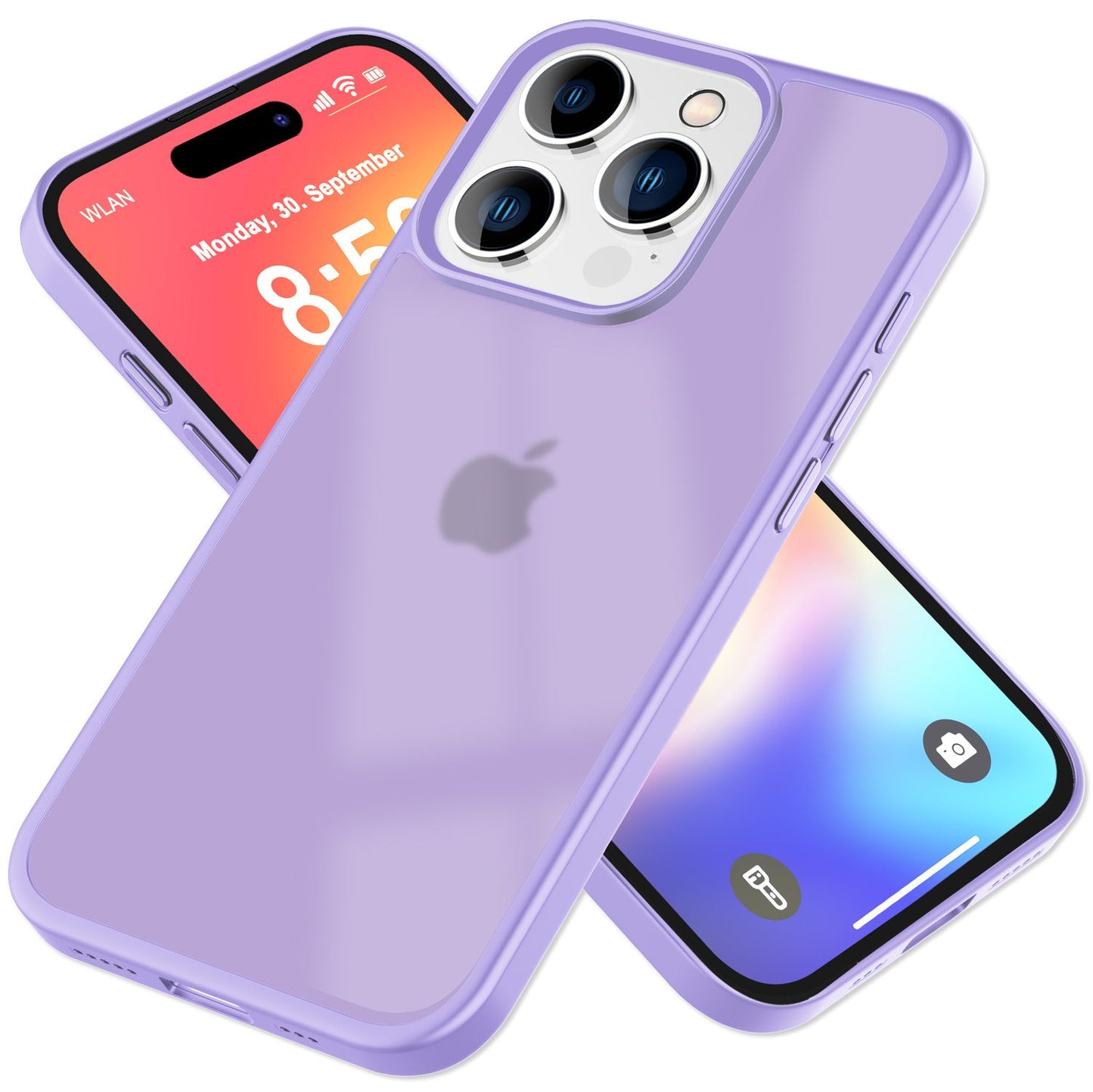 NALIA Matte Handyhülle für iPhone 16 Pro Max – Stoßfester Silikon-Rahmen & Semi-Transparent – FUZION (Anti-Fingerprint Case) – Marke aus Berlin