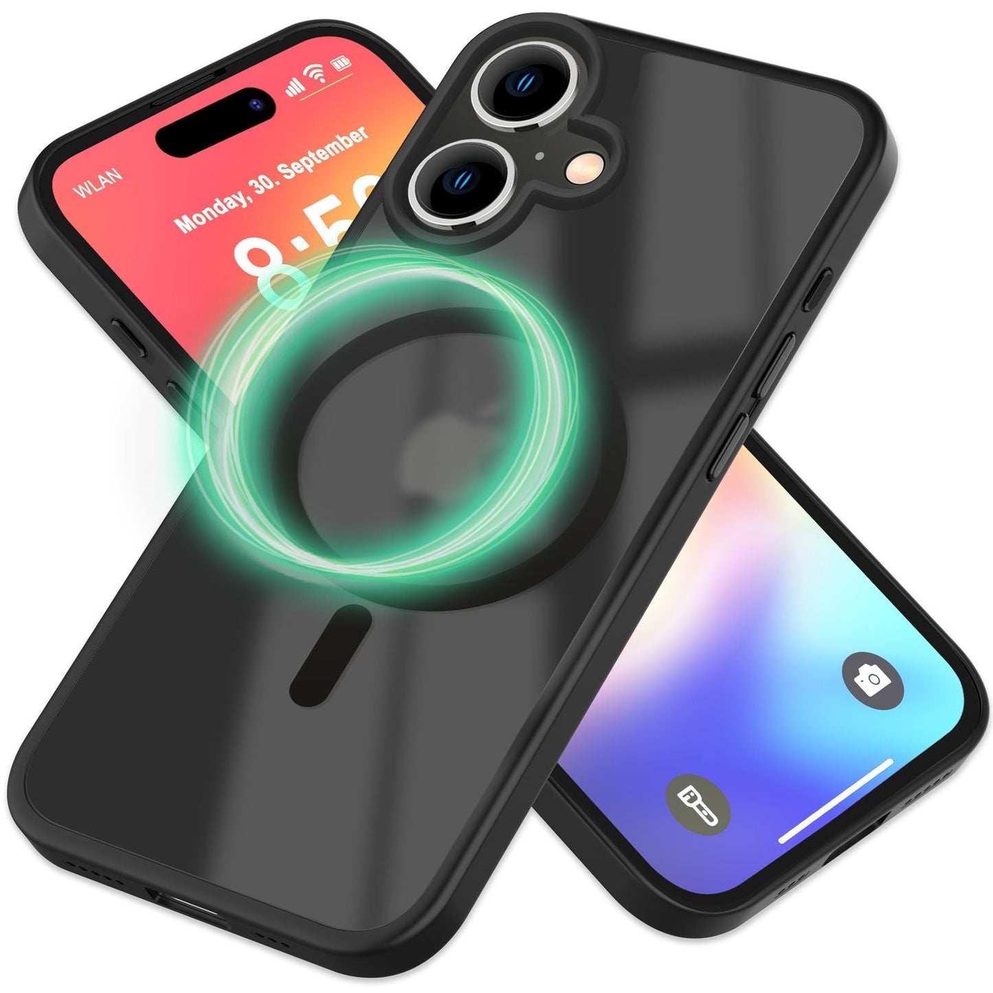NALIA Magnet-Case für iPhone 16 – Matt-Transparent & MagSafe Kompatibel – MATTEX (Rutschfest, Stoßfest & Anti-Fingerabdruck) – Marke aus Berlin