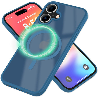 NALIA Magnet-Case für iPhone 16 – Matt-Transparent & MagSafe Kompatibel – MATTEX (Rutschfest, Stoßfest & Anti-Fingerabdruck) – Marke aus Berlin