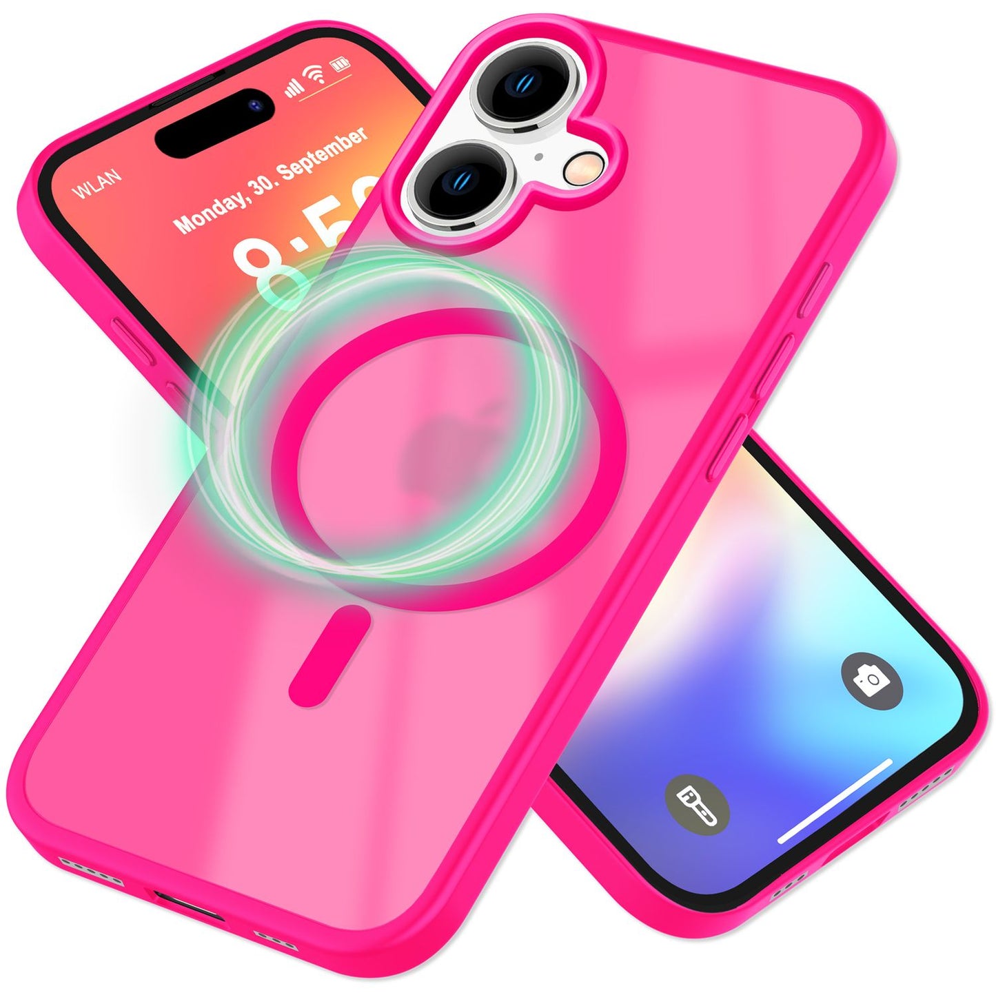 NALIA Magnet-Case für iPhone 16 – Matt-Transparent & MagSafe Kompatibel – MATTEX (Rutschfest, Stoßfest & Anti-Fingerabdruck) – Marke aus Berlin