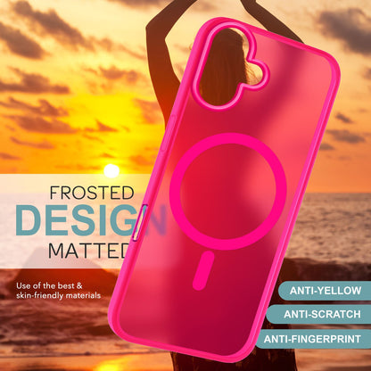 NALIA Magnet-Case für iPhone 16 – Matt-Transparent & MagSafe Kompatibel – MATTEX (Rutschfest, Stoßfest & Anti-Fingerabdruck) – Marke aus Berlin