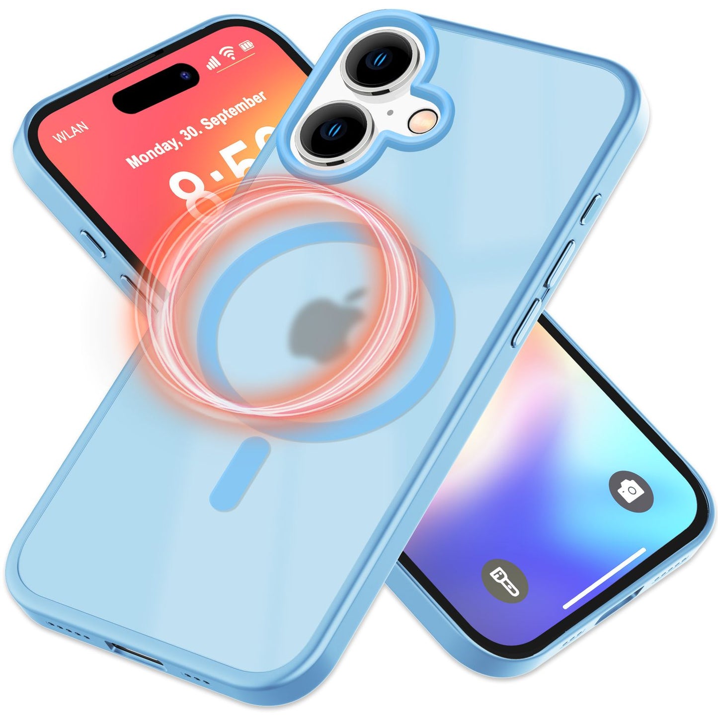 NALIA Magnet-Case für iPhone 16 – Matt-Transparent & MagSafe Kompatibel – MATTEX (Rutschfest, Stoßfest & Anti-Fingerabdruck) – Marke aus Berlin