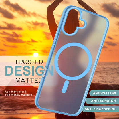 NALIA Magnet-Case für iPhone 16 – Matt-Transparent & MagSafe Kompatibel – MATTEX (Rutschfest, Stoßfest & Anti-Fingerabdruck) – Marke aus Berlin