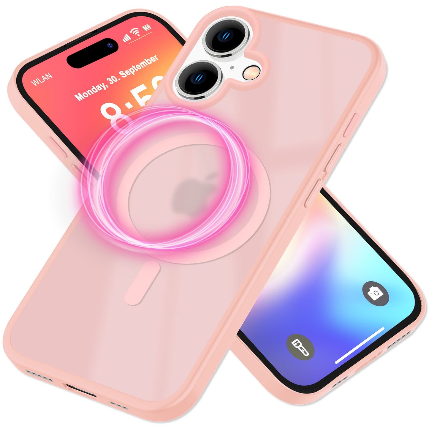 NALIA Magnet-Case für iPhone 16 – Matt-Transparent & MagSafe Kompatibel – MATTEX (Rutschfest, Stoßfest & Anti-Fingerabdruck) – Marke aus Berlin