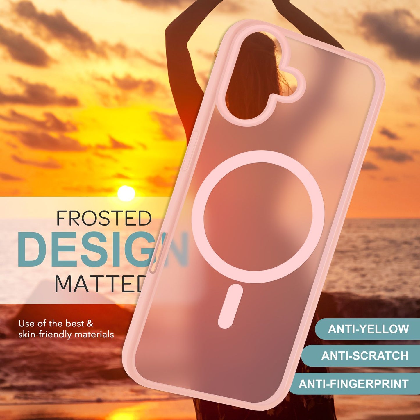 NALIA Magnet-Case für iPhone 16 – Matt-Transparent & MagSafe Kompatibel – MATTEX (Rutschfest, Stoßfest & Anti-Fingerabdruck) – Marke aus Berlin