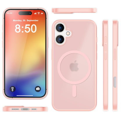 NALIA Magnet-Case für iPhone 16 – Matt-Transparent & MagSafe Kompatibel – MATTEX (Rutschfest, Stoßfest & Anti-Fingerabdruck) – Marke aus Berlin