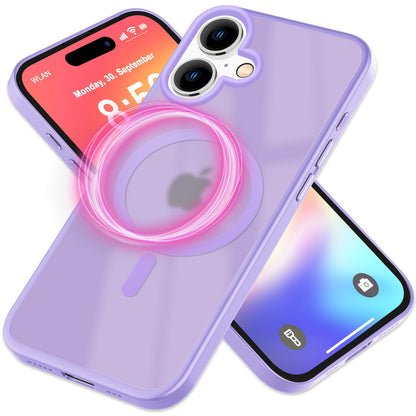 NALIA Magnet-Case für iPhone 16 – Matt-Transparent & MagSafe Kompatibel – MATTEX (Rutschfest, Stoßfest & Anti-Fingerabdruck) – Marke aus Berlin