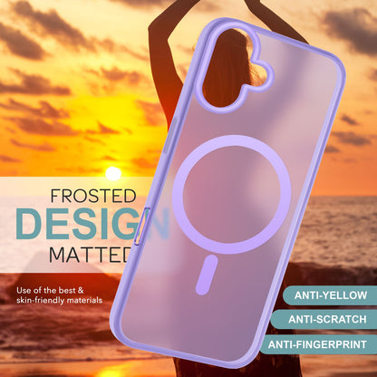 NALIA Magnet-Case für iPhone 16 – Matt-Transparent & MagSafe Kompatibel – MATTEX (Rutschfest, Stoßfest & Anti-Fingerabdruck) – Marke aus Berlin