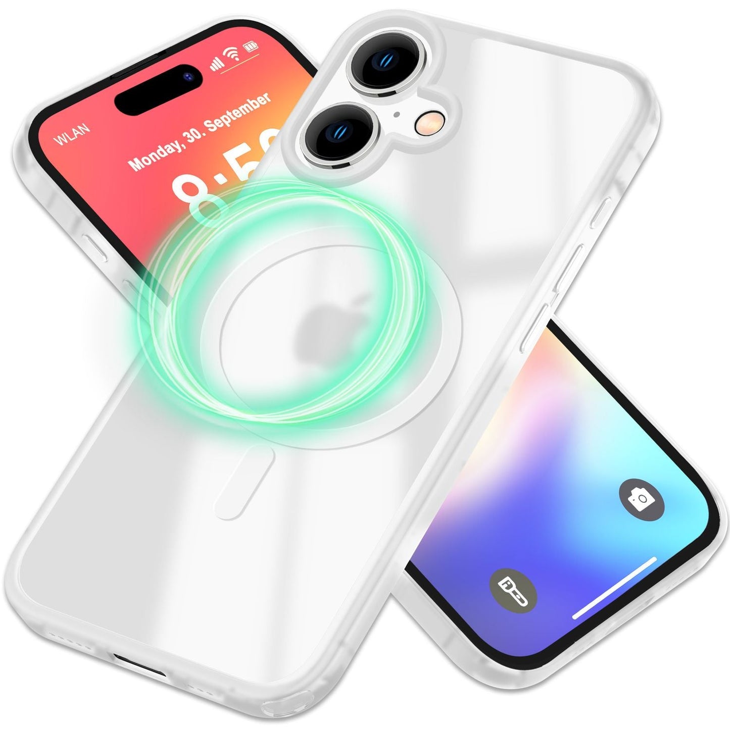 NALIA Magnet-Case für iPhone 16 – Matt-Transparent & MagSafe Kompatibel – MATTEX (Rutschfest, Stoßfest & Anti-Fingerabdruck) – Marke aus Berlin