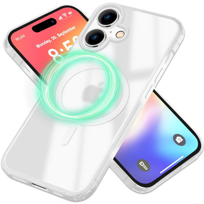 NALIA Magnet-Case für iPhone 16 – Matt-Transparent & MagSafe Kompatibel – MATTEX (Rutschfest, Stoßfest & Anti-Fingerabdruck) – Marke aus Berlin